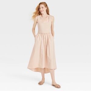 NWOT A New Day Women’s Ballet Midi Dress in Taupe Small